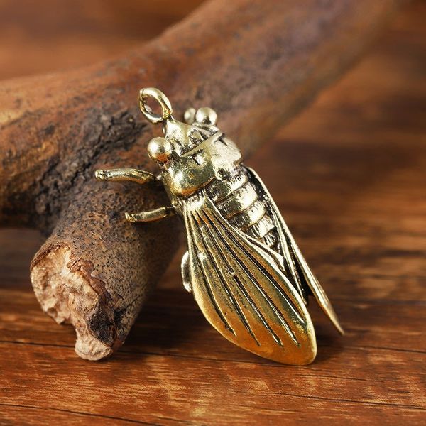 chinese style small creative cicada master pendant men's and women's ornaments accessories pendant key chain key chain, Silver
chinese style small creative cicada master pendant men's and women's ornaments accessories pendant key chain key chain, Silver