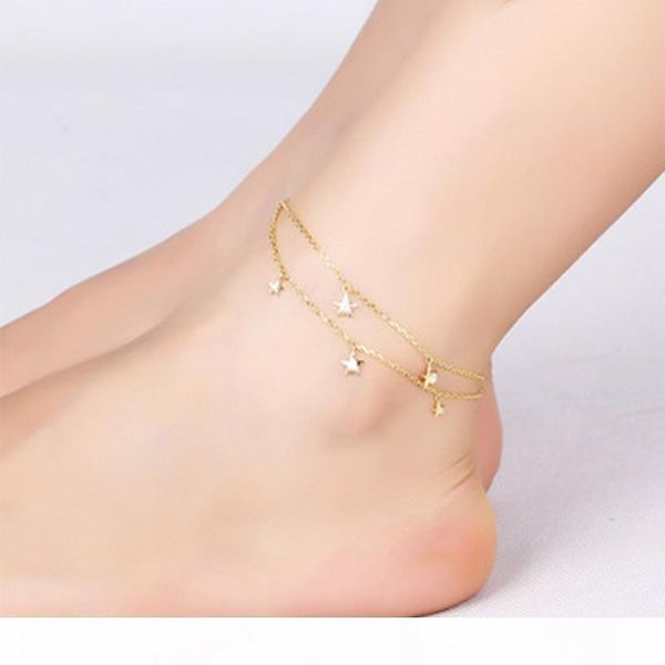 lysigo 100% s925 silver gold women's ankle bracelet multi-layers star elegant sweet summer anklet on foot leg chain jewelry gift, Red;blue
lysigo 100% s925 silver gold women's ankle bracelet multi-layers star elegant sweet summer anklet on foot leg chain jewelry gift, Red;blue