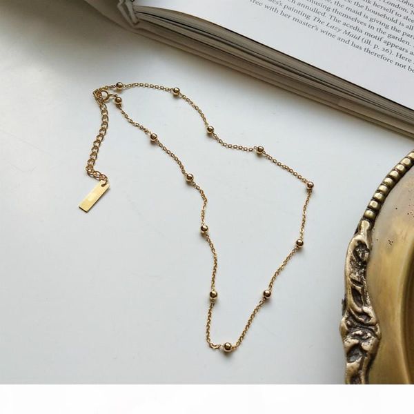 925 sterling silver necklace women gold color bead choker necklace chain women love choker statement collier femme
925 sterling silver necklace women gold color bead choker necklace chain women love choker statement collier femme