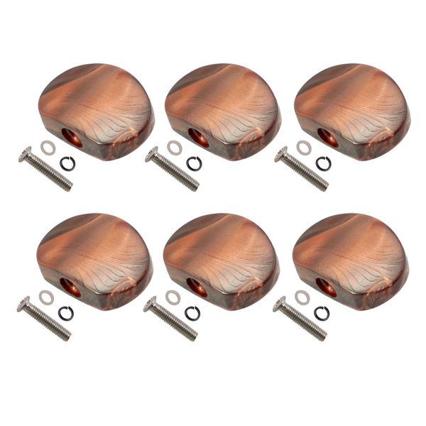 6 pcs coffee guitar tuning pegs keys button tuners machine heads, premium plastic, semicircle
6 pcs coffee guitar tuning pegs keys button tuners machine heads, premium plastic, semicircle