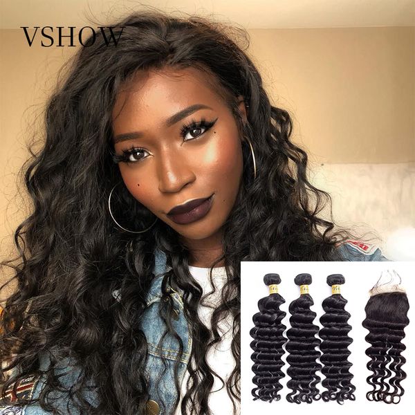 vshow hair loose deep wave bundles with closure 3 bundles with closure 100% brazilian remy human hair bundles with closure, Black
vshow hair loose deep wave bundles with closure 3 bundles with closure 100% brazilian remy human hair bundles with closure, Black