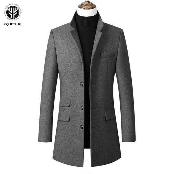 men's wool & blends ruelk 2021 autumn and winter woolen coat mid-length thickened slim lapel casual cashmere jacket men clothing, Black
men's wool & blends ruelk 2021 autumn and winter woolen coat mid-length thickened slim lapel casual cashmere jacket men clothing, Black