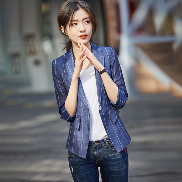 2019 new internet celebrity small suit short women's all-match thin suit casual korean linen coat coatcoat for women, White;black
2019 new internet celebrity small suit short women's all-match thin suit casual korean linen coat coatcoat for women, White;black
