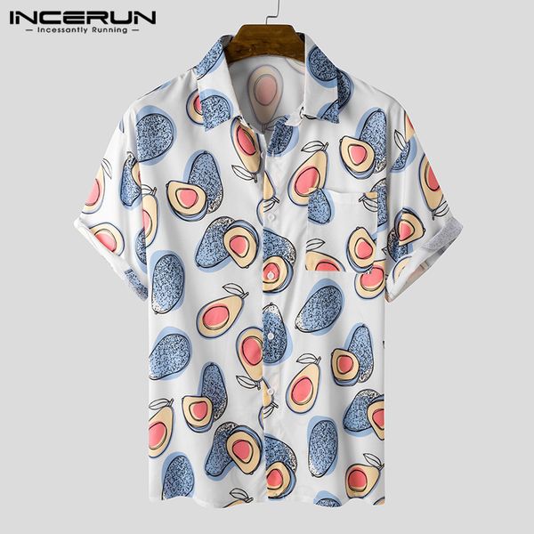 incerun 2020 summer men hawaiian shirt short sleeve chic breathable printing streetwear beach shirts lapel vacation camisas, White;black
incerun 2020 summer men hawaiian shirt short sleeve chic breathable printing streetwear beach shirts lapel vacation camisas, White;black