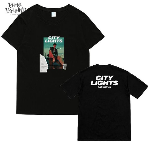 kpop exo baekyun album city lights same p printing t shirt for fashion o neck short sleeve t shirt, White
kpop exo baekyun album city lights same p printing t shirt for fashion o neck short sleeve t shirt, White