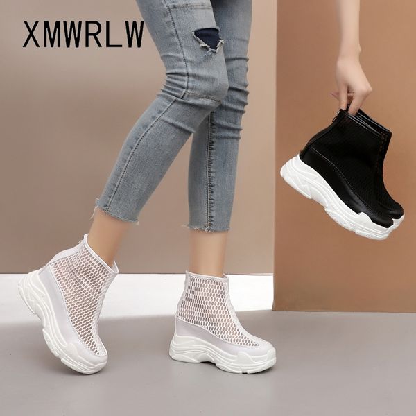 xmwrlw women's summer boots breathable mesh high heels shoes for women 2020 summer rubber sole women ankle boot wedge shoes, Black
xmwrlw women's summer boots breathable mesh high heels shoes for women 2020 summer rubber sole women ankle boot wedge shoes, Black