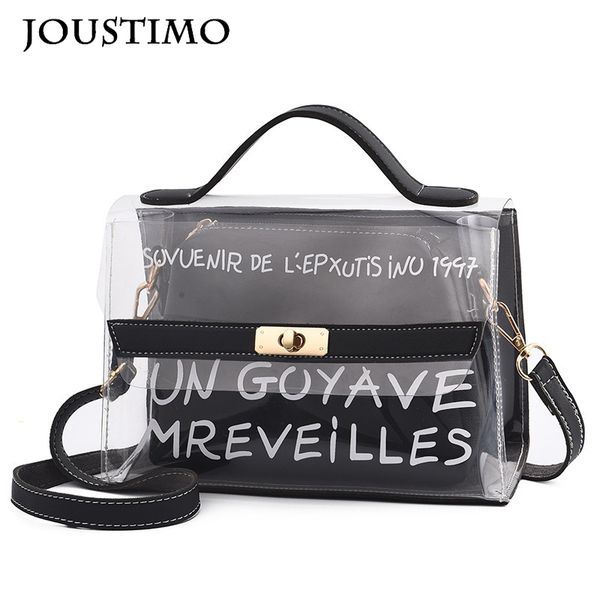 new women transparent bag casual handbag candy color pvc letter small clutch composite purses girls shoulder messenger bags
new women transparent bag casual handbag candy color pvc letter small clutch composite purses girls shoulder messenger bags