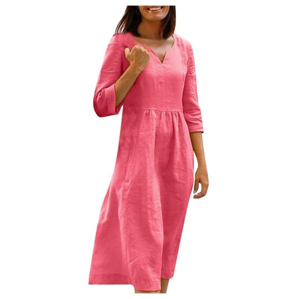 summer maxi dresses daily party 4 color s-5xl plus size women's summer casual 3/4 sleeve v neck party dresses swing dress #38, White;black
summer maxi dresses daily party 4 color s-5xl plus size women's summer casual 3/4 sleeve v neck party dresses swing dress #38, White;black