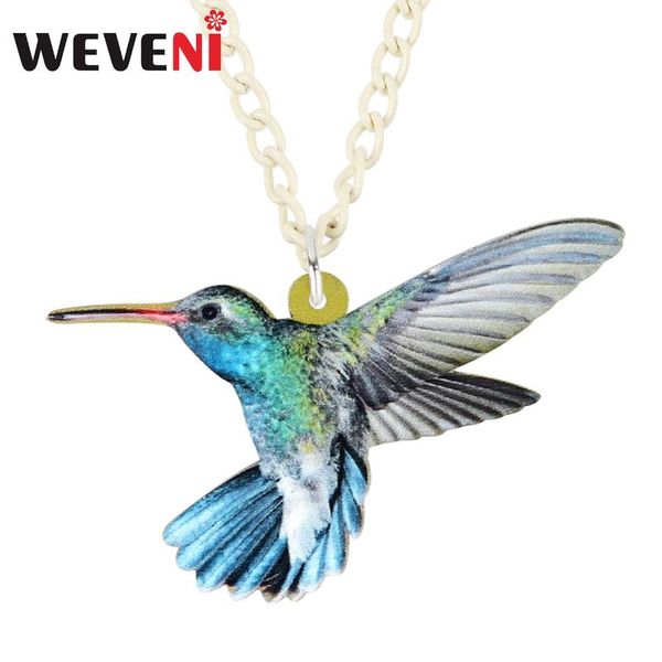 weveni statement acrylic hummingbird bird necklace pendant chain collar animal jewelry for women girls gift wholesale souvenir, Silver
weveni statement acrylic hummingbird bird necklace pendant chain collar animal jewelry for women girls gift wholesale souvenir, Silver