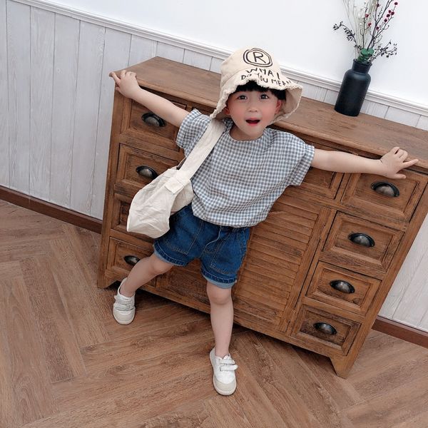 2020 korean shirt style new children's cotton shirt boys and girls plaid baby short sleeve round neck cardigan fashion, White;black
2020 korean shirt style new children's cotton shirt boys and girls plaid baby short sleeve round neck cardigan fashion, White;black