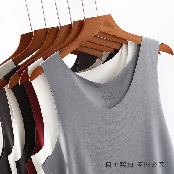 summer new men' modal seamless casual cut vest vestv-neck vest wide shoulder large size sleeveless base shirt, White;black
summer new men' modal seamless casual cut vest vestv-neck vest wide shoulder large size sleeveless base shirt, White;black