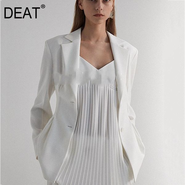 deat 2020 new summer and autumn fashion women clothes double breasted white single blazer female wn, White;black
deat 2020 new summer and autumn fashion women clothes double breasted white single blazer female wn, White;black