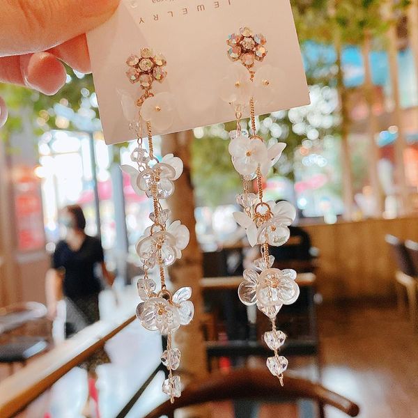 mengjiqiao korean handmade elegant acrylic flower tassel long dangle earrings for women girls fashion boucle d'oreille jewelry, Silver
mengjiqiao korean handmade elegant acrylic flower tassel long dangle earrings for women girls fashion boucle d'oreille jewelry, Silver