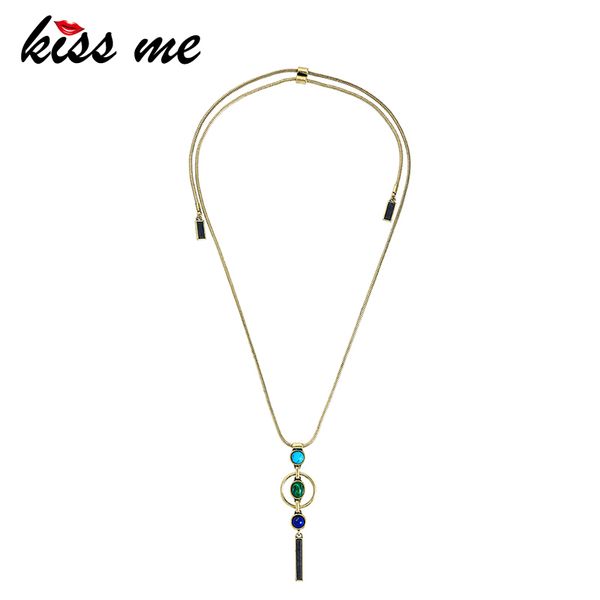 kiss me long necklace brand designer fashion alloy snake chain geometric synthetic stone necklaces for women retro accessories, Silver
kiss me long necklace brand designer fashion alloy snake chain geometric synthetic stone necklaces for women retro accessories, Silver