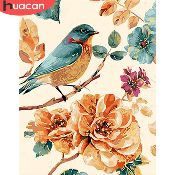 huacan paint by number animal drawing on canvas bird hand painted painting art gift diy pictures by numbers kits home decor