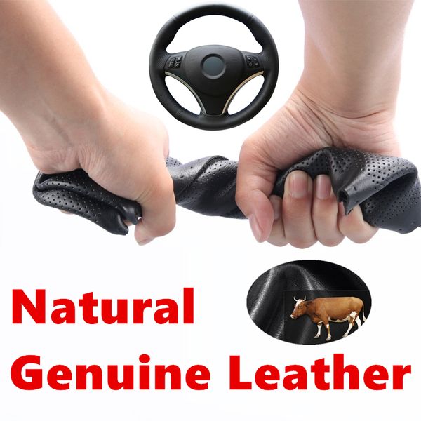 hand stitched black genuine calfskin leather car steering wheel cover wrap for e90 320i 325i 330i 335i e87 120i 130i 120d
hand stitched black genuine calfskin leather car steering wheel cover wrap for e90 320i 325i 330i 335i e87 120i 130i 120d