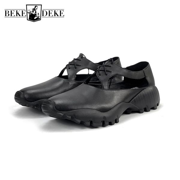 sandals 2021 mens hollow out sneakers summer harajuku genuine leather outside lace up thick platform shoes plus size, Black
sandals 2021 mens hollow out sneakers summer harajuku genuine leather outside lace up thick platform shoes plus size, Black