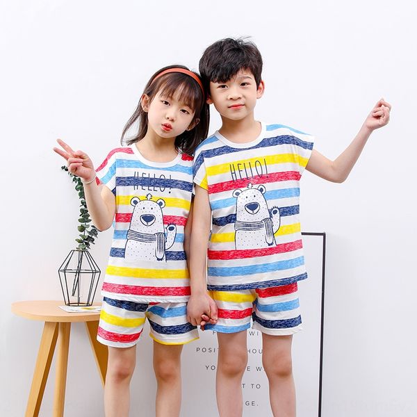 new suit cotton sleeveless short-sleeved shorts two-piece suit cartoon home pajama children's children's wear
new suit cotton sleeveless short-sleeved shorts two-piece suit cartoon home pajama children's children's wear