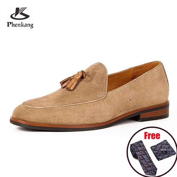 dress shoes mens formal genuine suede leather for men tassel dressing wedding men's brogues office slip on male 2021, Black
dress shoes mens formal genuine suede leather for men tassel dressing wedding men's brogues office slip on male 2021, Black