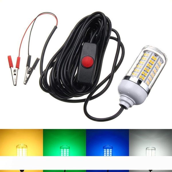 

brelong led fish attraction light 12v underwater light 15w 108 led ip68 waterproof led bait night fishing light