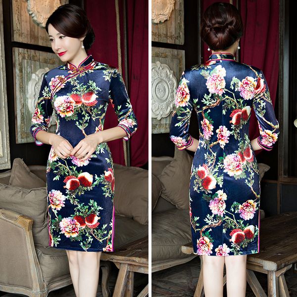ethnic clothing plus size 3xl velour cheongsam classic chinese women vintage button flower print short qipao 2021 evening party dress, Red
ethnic clothing plus size 3xl velour cheongsam classic chinese women vintage button flower print short qipao 2021 evening party dress, Red