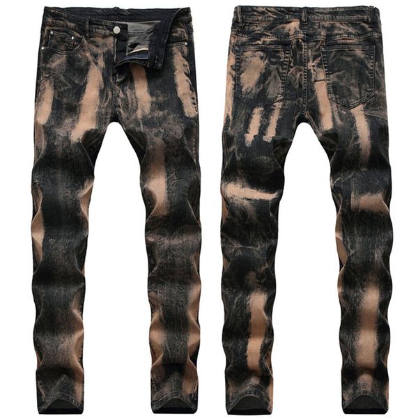 men's distressed ripped skinny jeans spring and autumn fashion mens causal elastic mens denim pants hip hop men jeans black pants, Blue
men's distressed ripped skinny jeans spring and autumn fashion mens causal elastic mens denim pants hip hop men jeans black pants, Blue