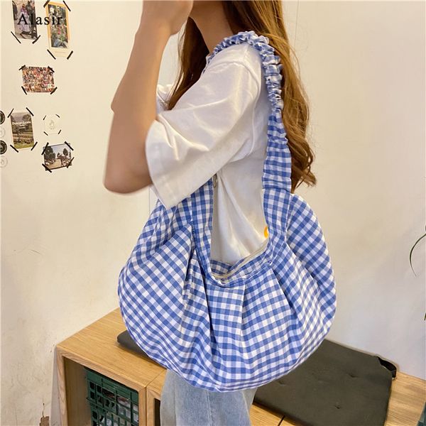 alasir japanese style plaid canvas bag 2020 summer fresh student fold hobos bag artsy women shoulder bags casual women
alasir japanese style plaid canvas bag 2020 summer fresh student fold hobos bag artsy women shoulder bags casual women