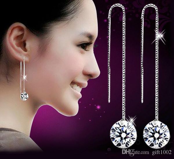s925 silver plated long ear wires earrings crystal pendant jewelry for women romantic ball crystal bridal drop dangle earrings
s925 silver plated long ear wires earrings crystal pendant jewelry for women romantic ball crystal bridal drop dangle earrings