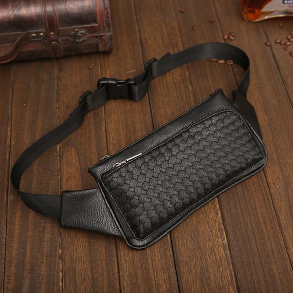 fashion weave mens waist bags pu waterpoor waist pack business men bag casual travel leather shoulder bag new chest bags male
fashion weave mens waist bags pu waterpoor waist pack business men bag casual travel leather shoulder bag new chest bags male