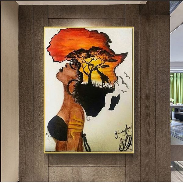 classical african woman figure canvas oil painting sunset landscape posters prints abstract wall art pictures for bedroom home decor
classical african woman figure canvas oil painting sunset landscape posters prints abstract wall art pictures for bedroom home decor