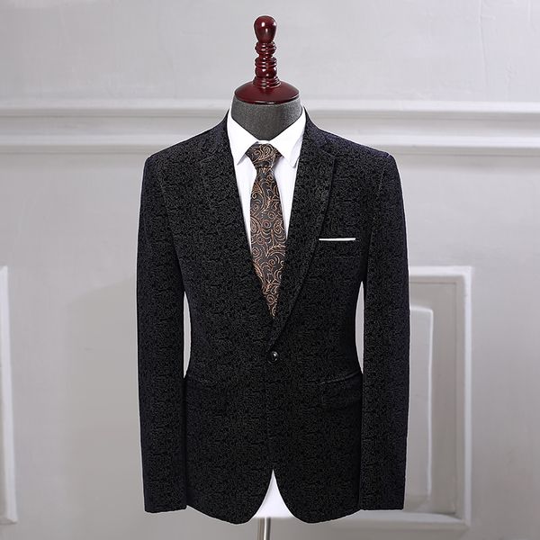 new design men's jacquard pattern suits stage singer jacket black formal business coat slim wedding groom tuxedo costume, White;black
new design men's jacquard pattern suits stage singer jacket black formal business coat slim wedding groom tuxedo costume, White;black