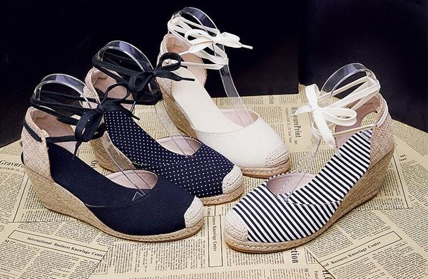 ladies fashion shoes carina woven canvas wedge espadrilles wedges heel round toe lace-up ankle straps lace the ties up the ankle, Black
ladies fashion shoes carina woven canvas wedge espadrilles wedges heel round toe lace-up ankle straps lace the ties up the ankle, Black