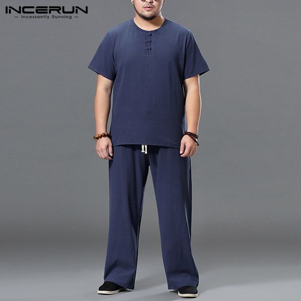 incerun men's leisure sets vintage mens solid color loose suits short sleeve round neck cotton t shirt drawstring pants s-5xl 7, Gray
incerun men's leisure sets vintage mens solid color loose suits short sleeve round neck cotton t shirt drawstring pants s-5xl 7, Gray