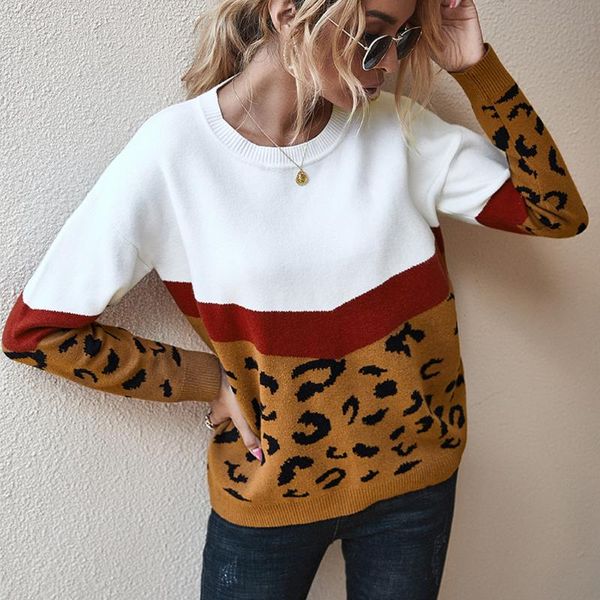 women o neck sweater winter women leopard 2020 long sleeve knitted sweaters and pullovers female jumper tricot 4, White;black
women o neck sweater winter women leopard 2020 long sleeve knitted sweaters and pullovers female jumper tricot 4, White;black