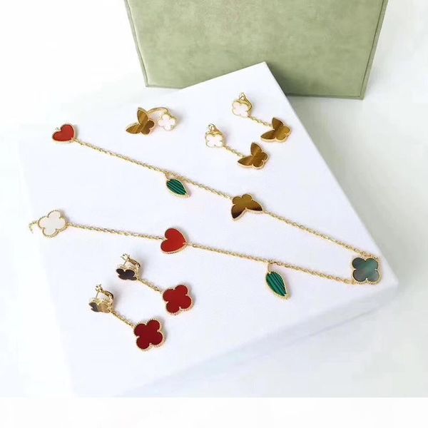 e 925 silver four leaf flower jewelry set for women wedding necklace bracelet earrings ring butterfly clover mother shell multi jew, Black
e 925 silver four leaf flower jewelry set for women wedding necklace bracelet earrings ring butterfly clover mother shell multi jew, Black