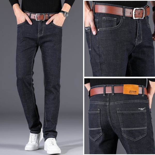 jeans for men straight trousers male soft slim fit business denim designer casual biker pants pantalon hombre homme, Blue
jeans for men straight trousers male soft slim fit business denim designer casual biker pants pantalon hombre homme, Blue