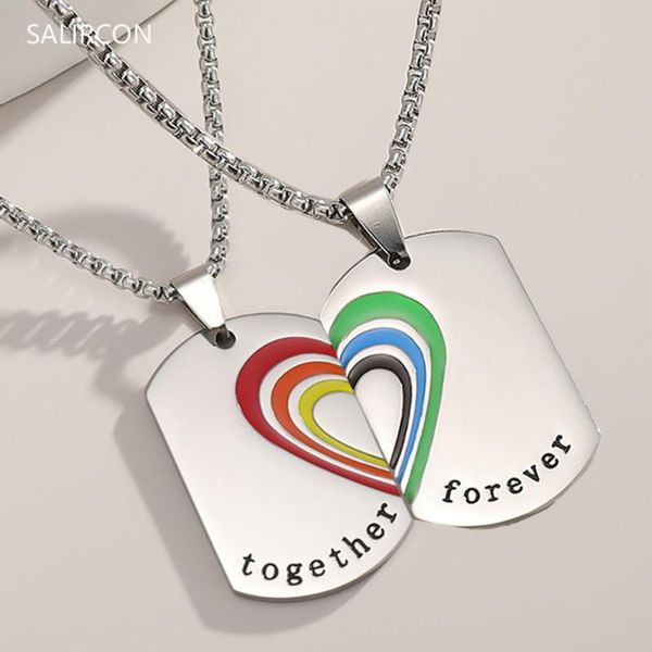 salircon punk couple necklace heart square pendant stainless steel choker necklace forever together women men jewelry gifts, Silver
salircon punk couple necklace heart square pendant stainless steel choker necklace forever together women men jewelry gifts, Silver