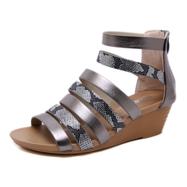 sandals women 2020 summer fashion snake skin wedge 5cm zipper slippers women soft non-slip cow muscle bottom roman shoes female, Black
sandals women 2020 summer fashion snake skin wedge 5cm zipper slippers women soft non-slip cow muscle bottom roman shoes female, Black