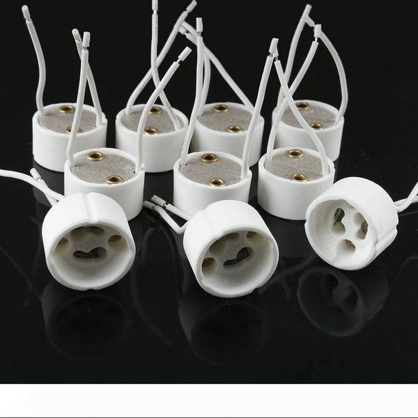 Lamp Holders Gu10 Lamp Holder Socket Base Adapter Wire Connector Ceramic Socket For Led Halogen Light Lamp Bases