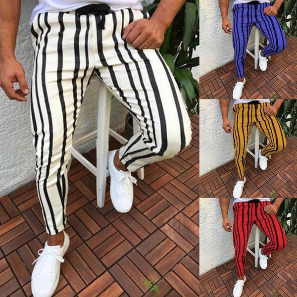 chic men vertical stripes print drawstring skinny pencil pants sports trousers hot, Black
chic men vertical stripes print drawstring skinny pencil pants sports trousers hot, Black