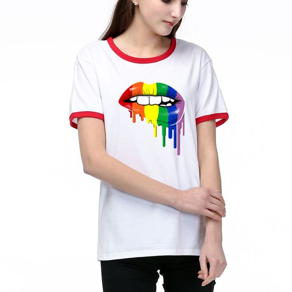 women designer t shirts summer fashion lady tees breathable short sleeves lip pattern printed tees shirt 6, White
women designer t shirts summer fashion lady tees breathable short sleeves lip pattern printed tees shirt 6, White