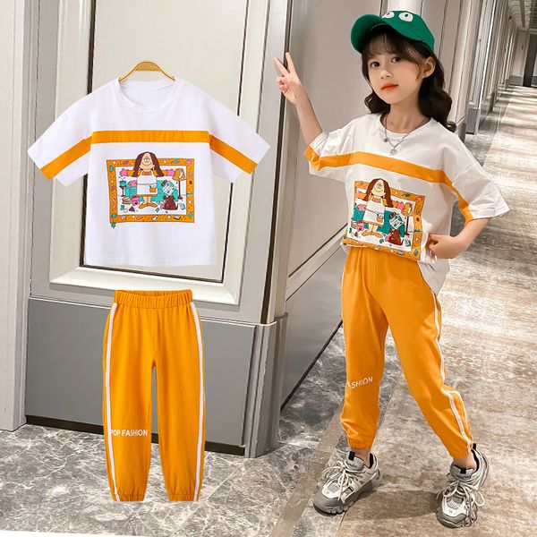 girls summer new korean fashion suit summer new big childrens printing stitching pull strip fashion suit, White
girls summer new korean fashion suit summer new big childrens printing stitching pull strip fashion suit, White