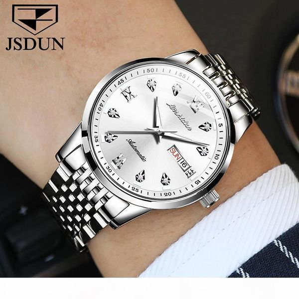 2020 new automatic men's mechanical watch calendar display men watches with rhinestones designer brand relogio masculino, Slivery;brown
2020 new automatic men's mechanical watch calendar display men watches with rhinestones designer brand relogio masculino, Slivery;brown