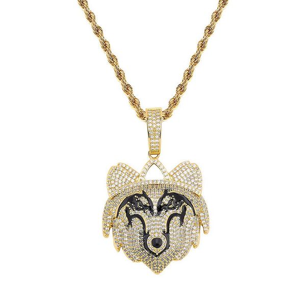 fashion hip hop cool wolf head pendant iced out cubic zirconia necklace copper material jewelry gift
fashion hip hop cool wolf head pendant iced out cubic zirconia necklace copper material jewelry gift