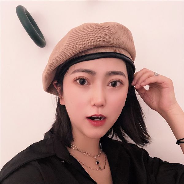women's summer painter's hat beret thin washable papyrus fur edge beret breathable net red british painter hat, Blue;gray
women's summer painter's hat beret thin washable papyrus fur edge beret breathable net red british painter hat, Blue;gray