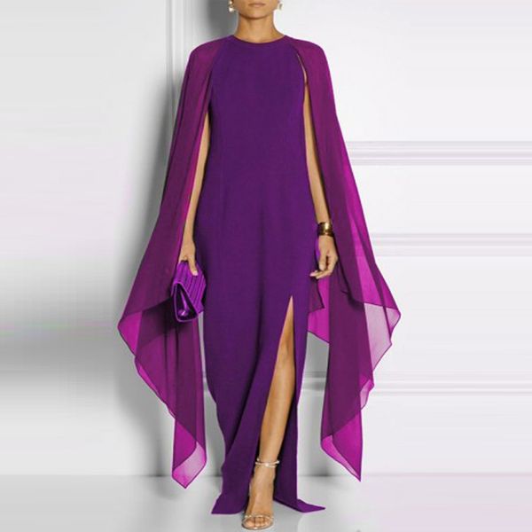 long sleeve chiffon dress women new fashion elegant o-neck a-line cape maxi dresses ladies party long cloak dress for women, Black;gray
long sleeve chiffon dress women new fashion elegant o-neck a-line cape maxi dresses ladies party long cloak dress for women, Black;gray