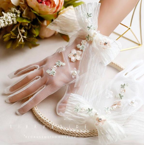 women' elegant white color flower embroidery mesh glove female spring summer sunscreen bow lace glove r2797, Blue;gray
women' elegant white color flower embroidery mesh glove female spring summer sunscreen bow lace glove r2797, Blue;gray
