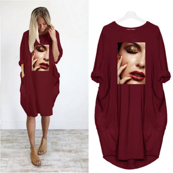 2020 women's dress fashion new trend printing pattern women's long large size t-shirt loose casual skirt size s-5xl, Black;gray
2020 women's dress fashion new trend printing pattern women's long large size t-shirt loose casual skirt size s-5xl, Black;gray
