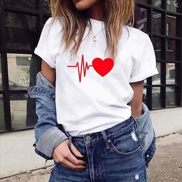 womens heart shaped print tees shirt summer casual loose short sleeved loose new cap sleeve t shirt casual o neck blanco, White
womens heart shaped print tees shirt summer casual loose short sleeved loose new cap sleeve t shirt casual o neck blanco, White