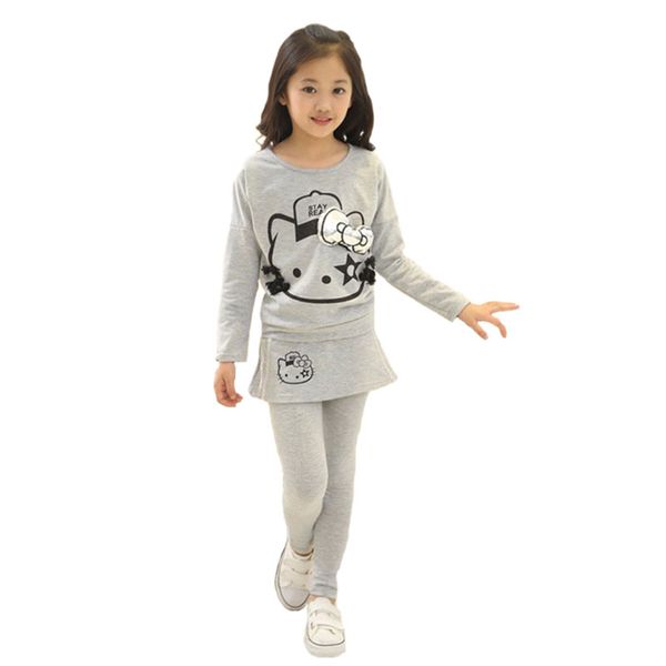 girls clothes long-sleeved t-shirt pants cartoon printing bow decoration sports two-piece 2-13 y child quality clothing, White
girls clothes long-sleeved t-shirt pants cartoon printing bow decoration sports two-piece 2-13 y child quality clothing, White